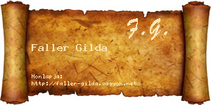 Faller Gilda névjegykártya